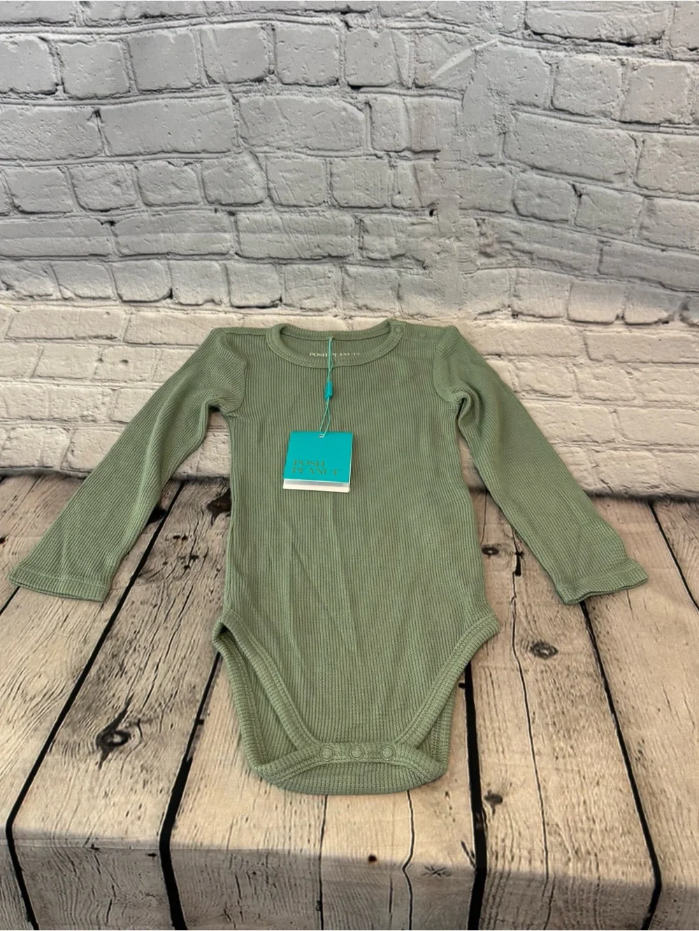 Posh Peanut Waffle Knit Bodysuit